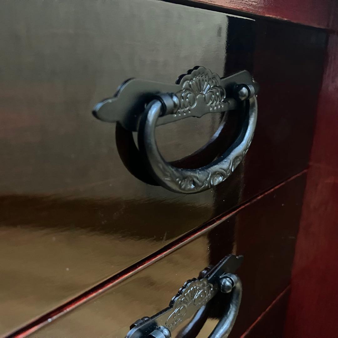 仙台箪笥￼ 小箪笥 牡丹 引き出し3段 鍵無し