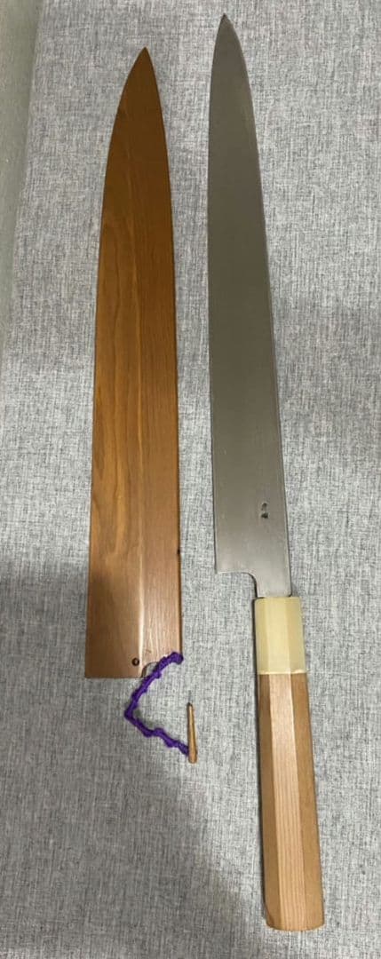 祝い包丁　本焼刄の水焼　鏡面仕上げ