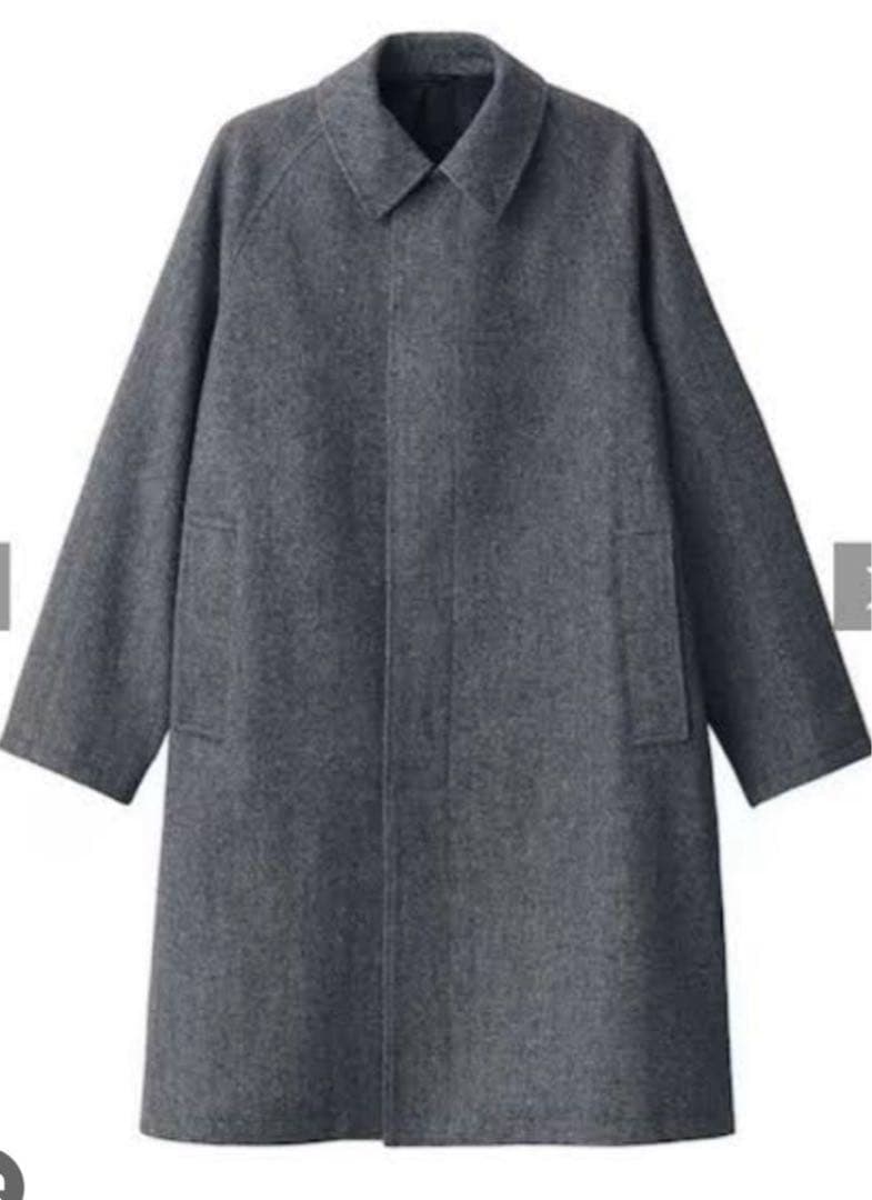 無印良品 再生ウール混コート グレー Lサイズ クリーニング済み