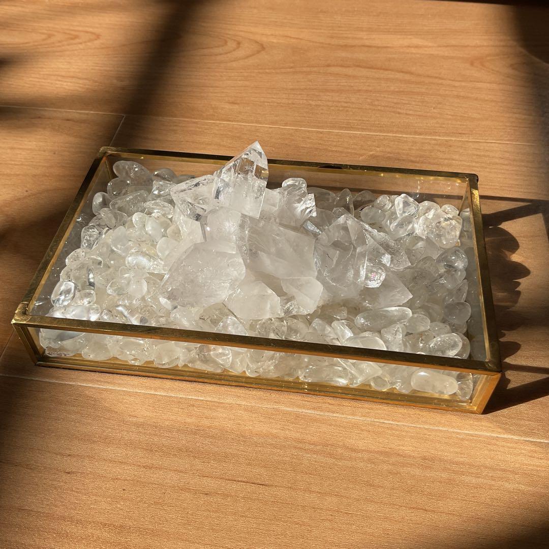 トマスゴンサガ産 水晶 クラスター 浄化セット 天然石 原石