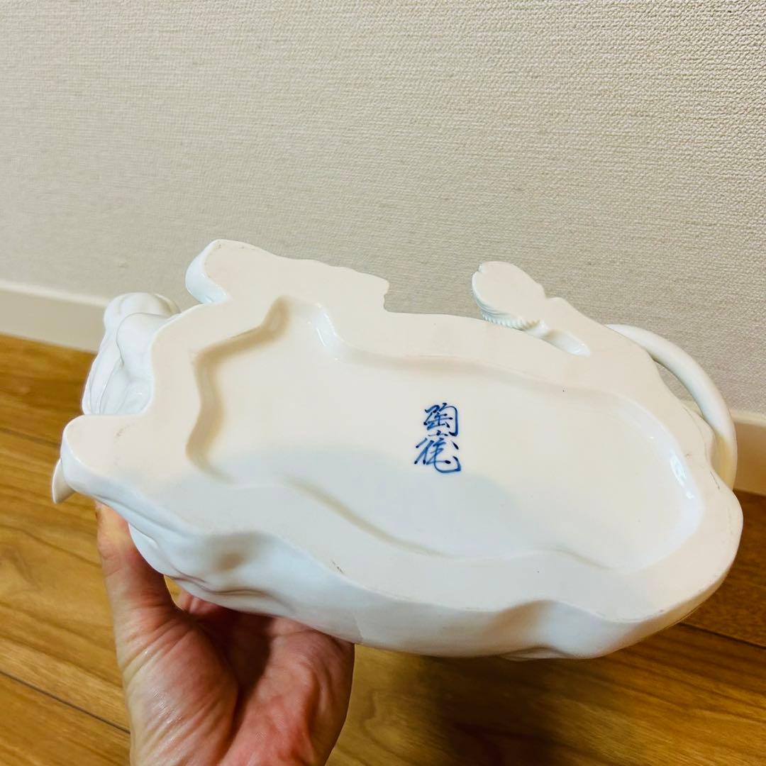 最高峰 陶彫美術 樋渡陶六 牧童置物 本筋柿右衛門彫刻