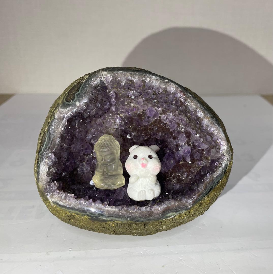 アメジスト マネーボックス ジオード 晶洞 浄化 パワーストーン 魔除 幸運