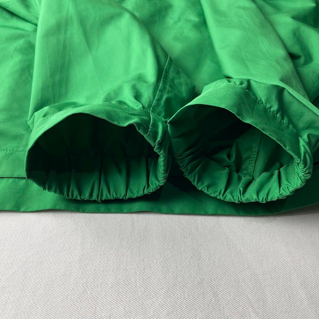 【美品ソフトハイフン】刺繍コーチジャケット グリーン オーバーサイズ 11h