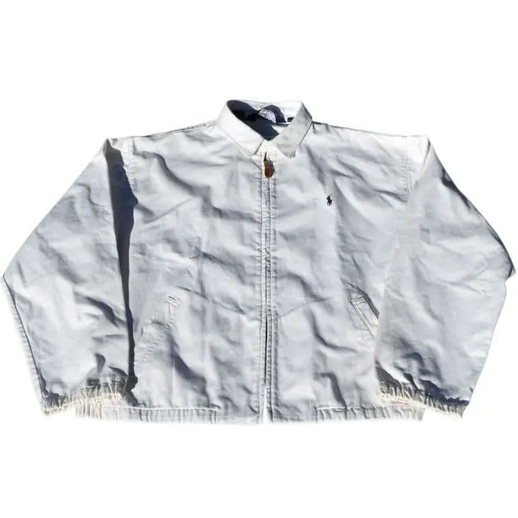 80～90s ラルフローレン 三角タグ スイングトップ 香港製 ホワイト L