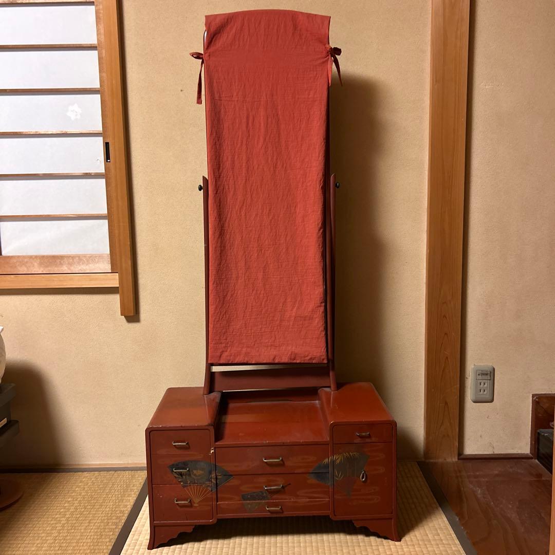 昭和レトロ鏡台　Japanese Showa Mirror