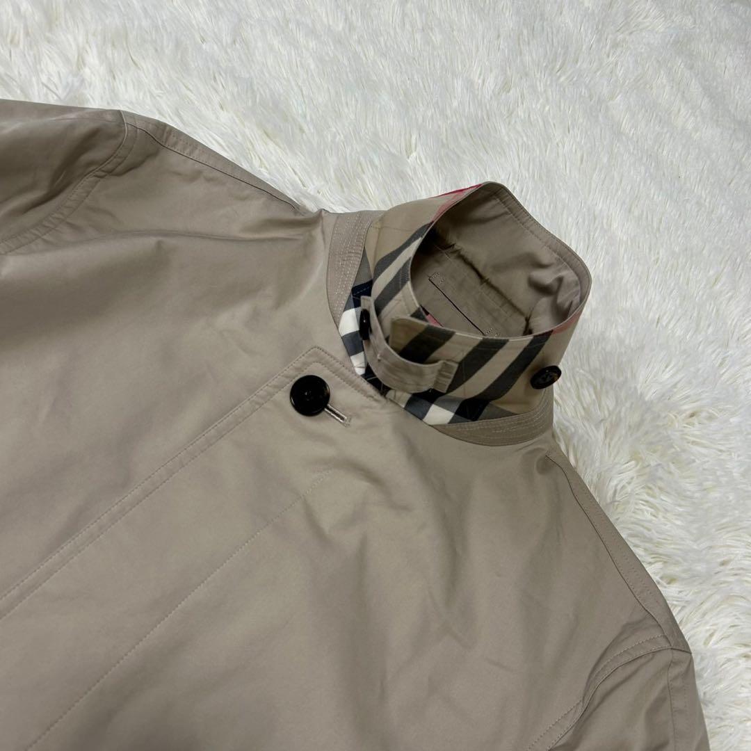 【極美品/LL】バーバリーロンドン ステンカラーコート アウター ノバチェック