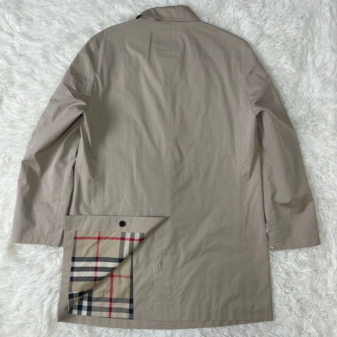 【極美品/LL】バーバリーロンドン ステンカラーコート アウター ノバチェック