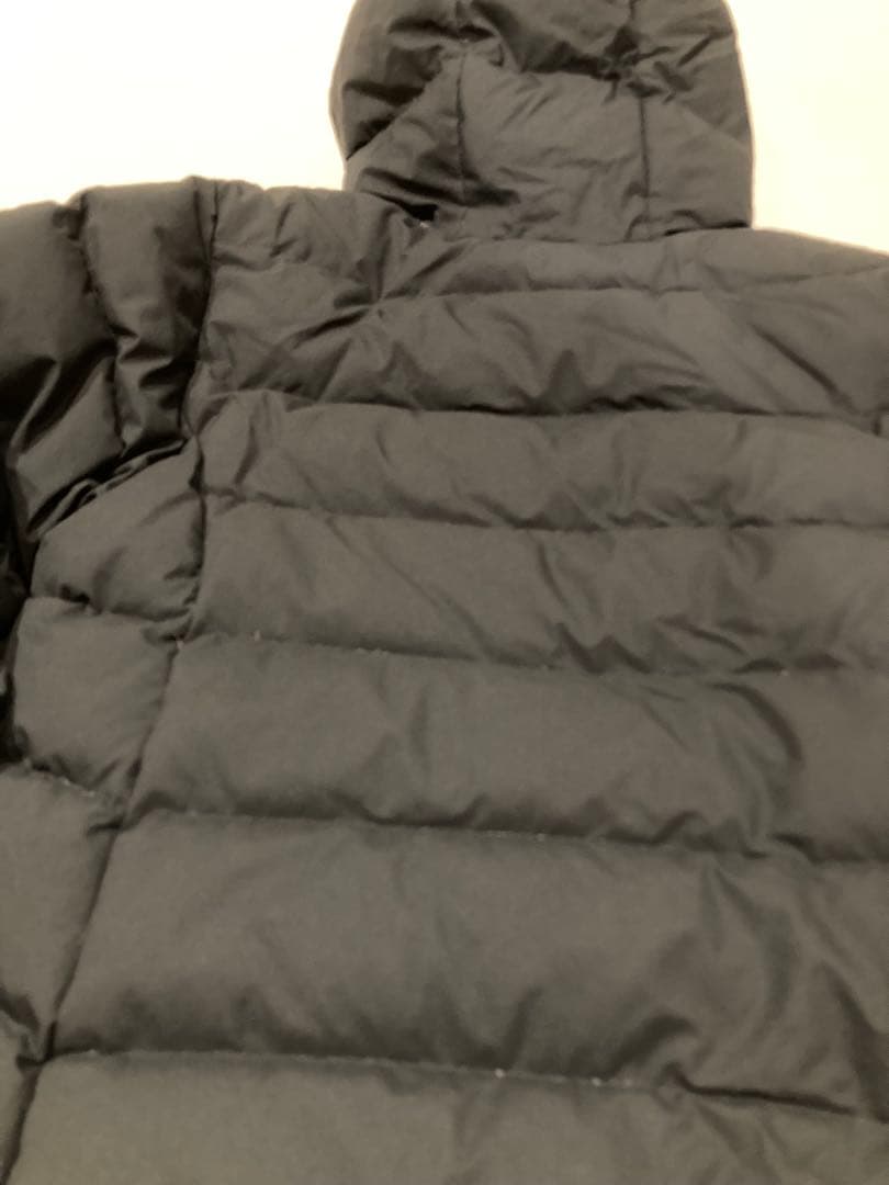 mont-bell フード付きロングダウンジャケット グレー