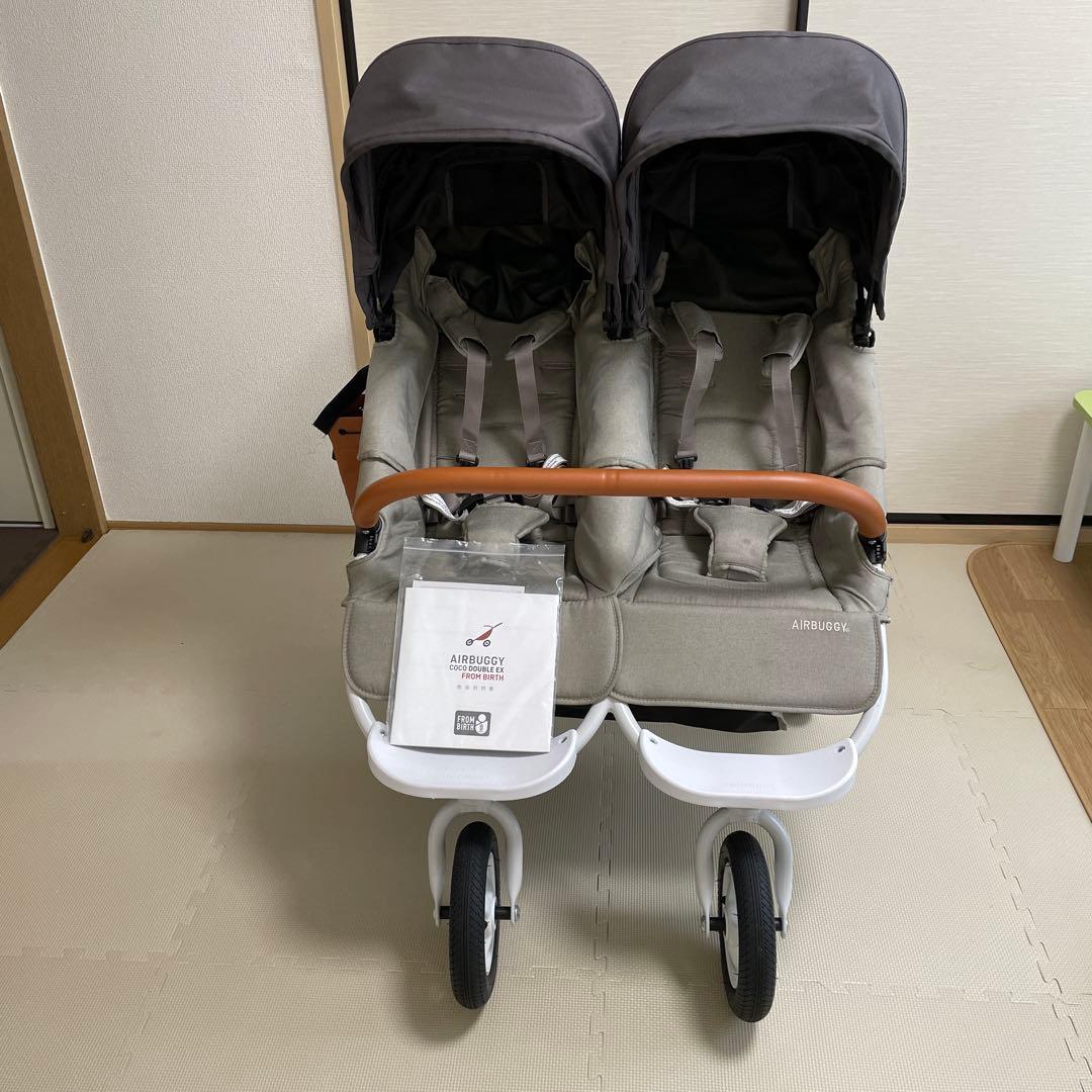 エアバギーココダブル EX フロムバース　専用シートパット　レインカバー付