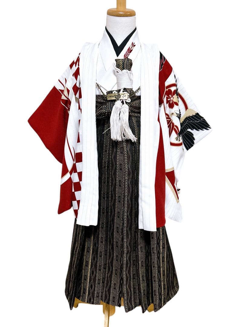JAPAN STYLE♡七五三　5歳　男の子　フルセット　一式　赤　ブランド着物