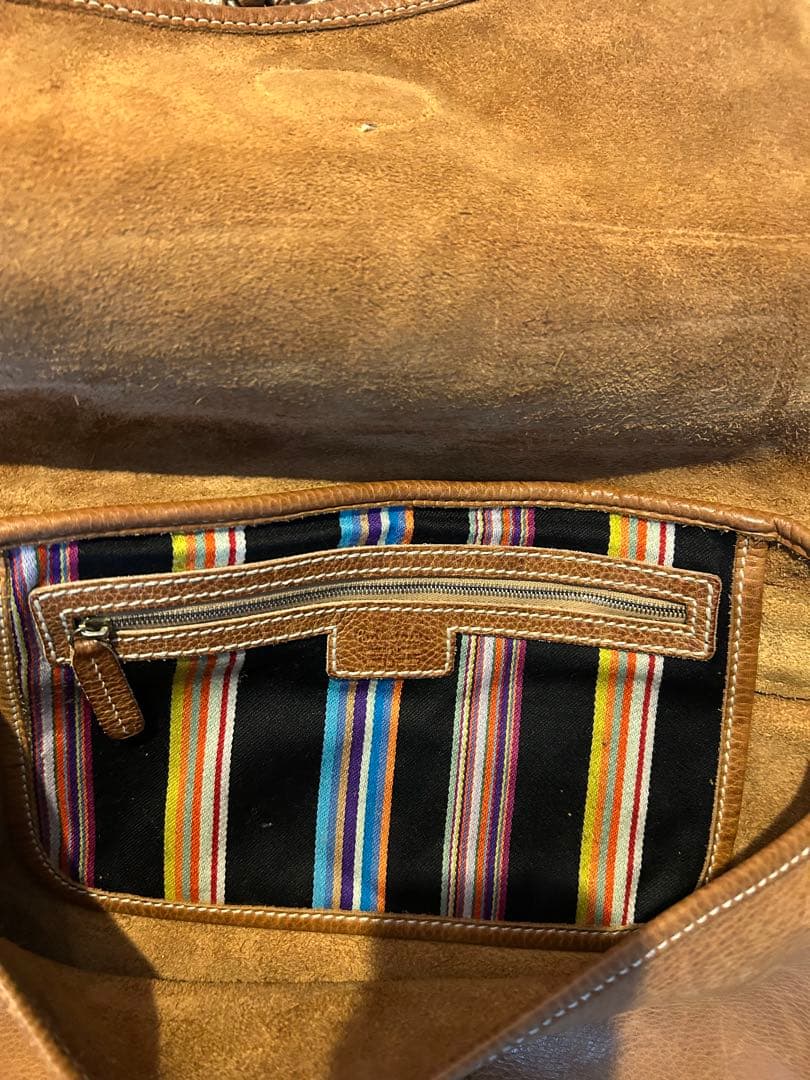 00s vintage Paul Smith レザー　メッセンジャーバッグ