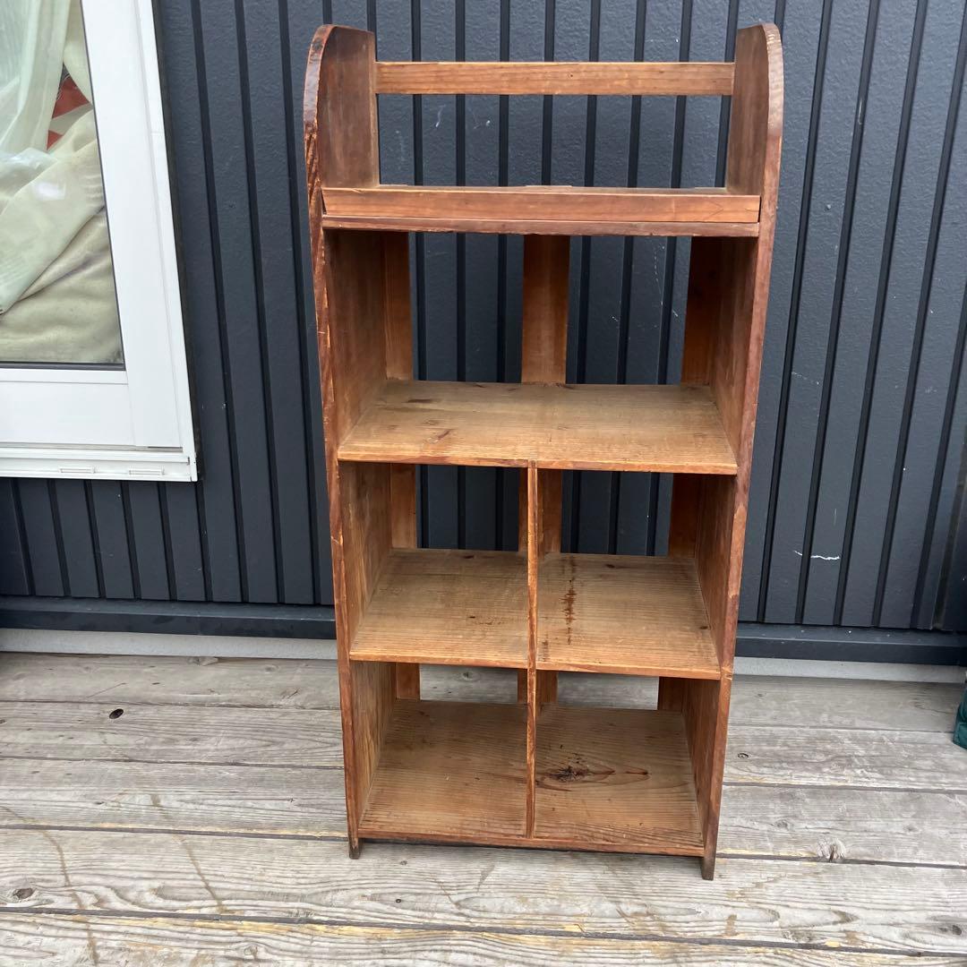 昭和レトロ 古家具 格子型 飾り棚 古材 ディスプレイラック オープンラック