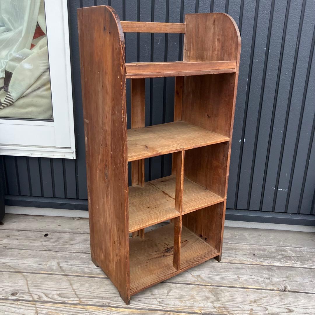 昭和レトロ 古家具 格子型 飾り棚 古材 ディスプレイラック オープンラック