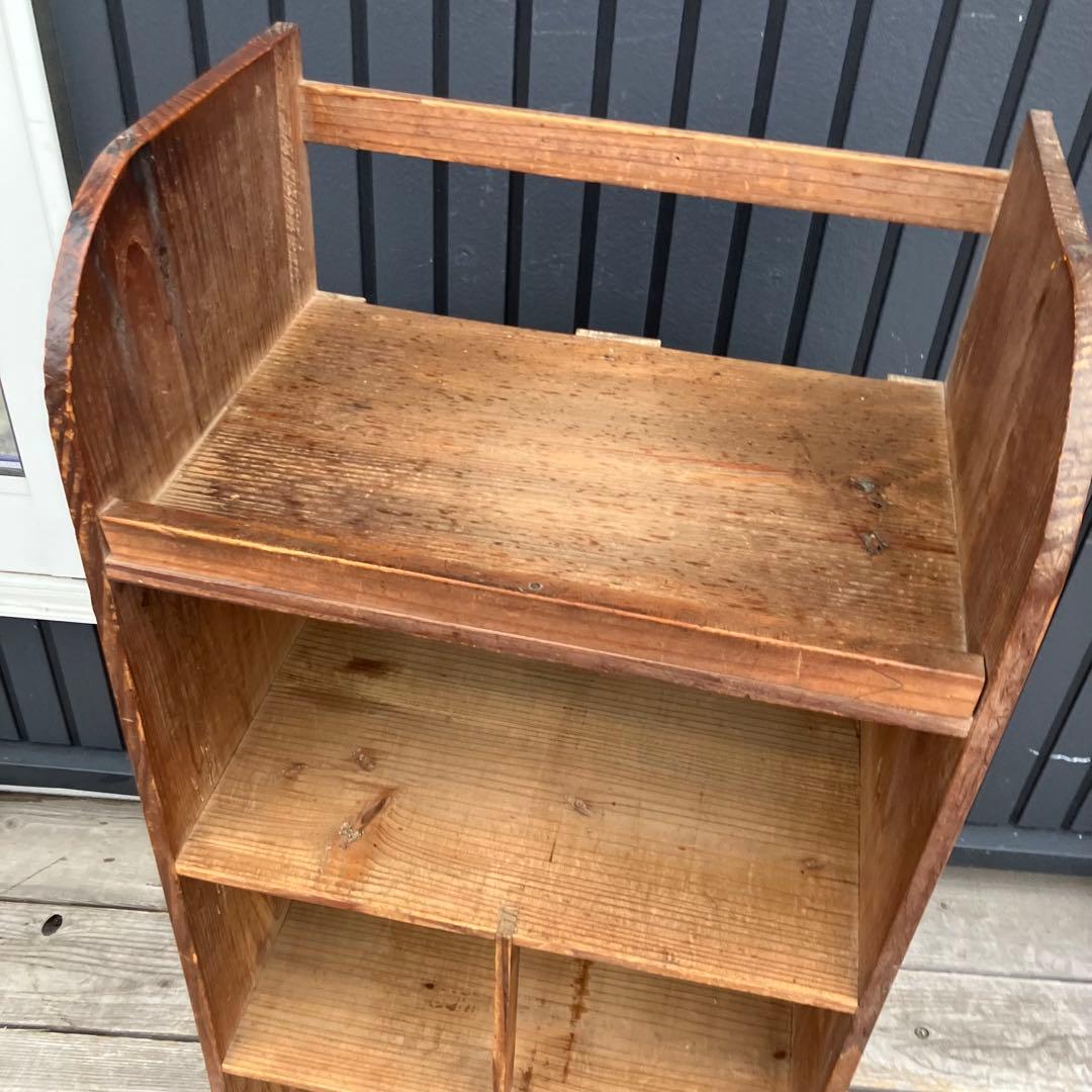 昭和レトロ 古家具 格子型 飾り棚 古材 ディスプレイラック オープンラック