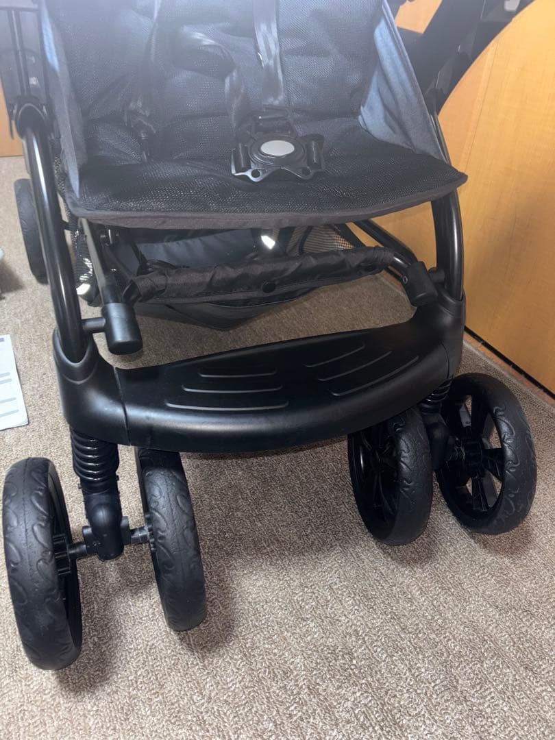 [極美品]KATOJI 二人乗りベビーカー 二人でゴーDXレインカバー付き