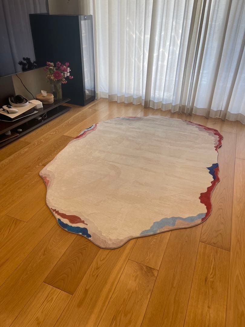 高級手作りタフティングガン刺しカーペット（Ebb Tide）　ラグ