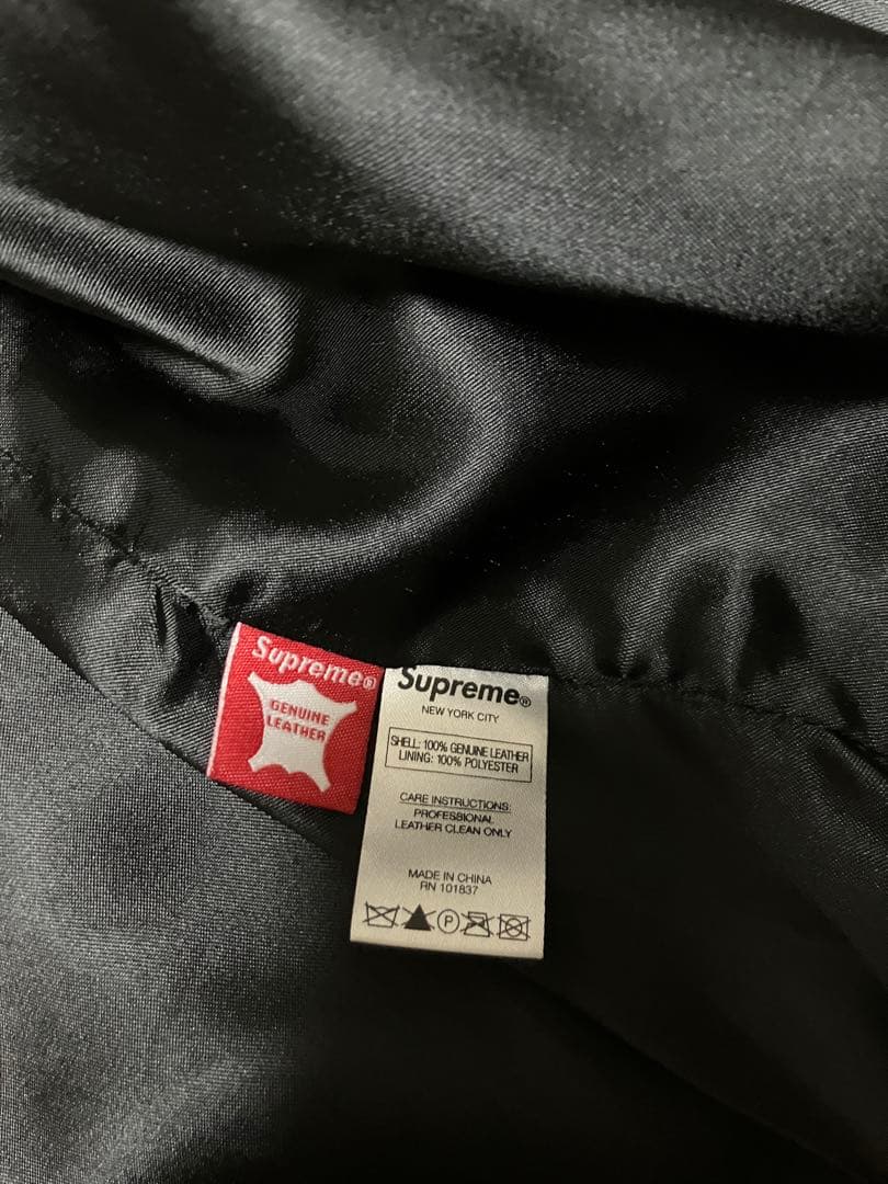Supreme Champion レザー コーチジャケット 黒 S チャンピオン