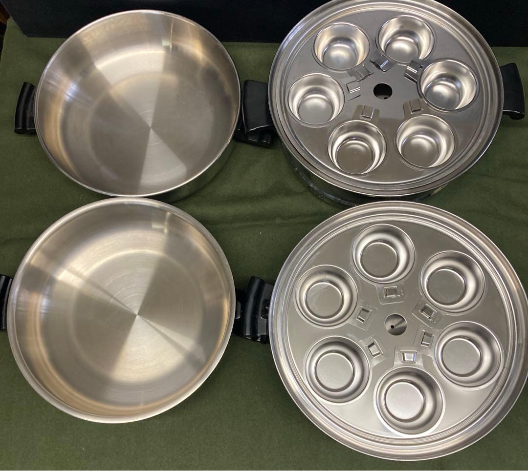 アムウェイ　蒸し器2点(蓋なし) 鍋2点　片手鍋2点(ほぼ未使用)