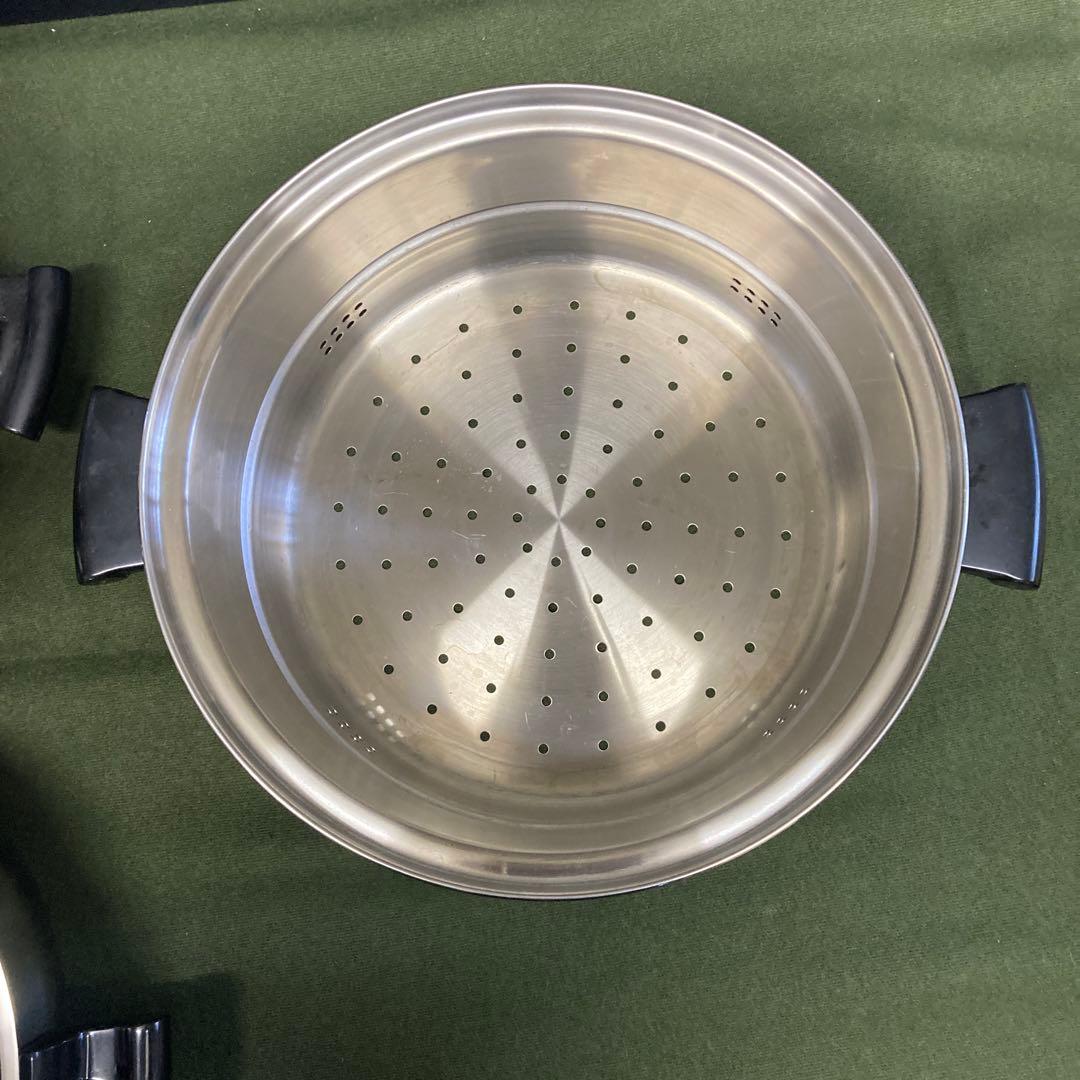 アムウェイ　蒸し器2点(蓋なし) 鍋2点　片手鍋2点(ほぼ未使用)