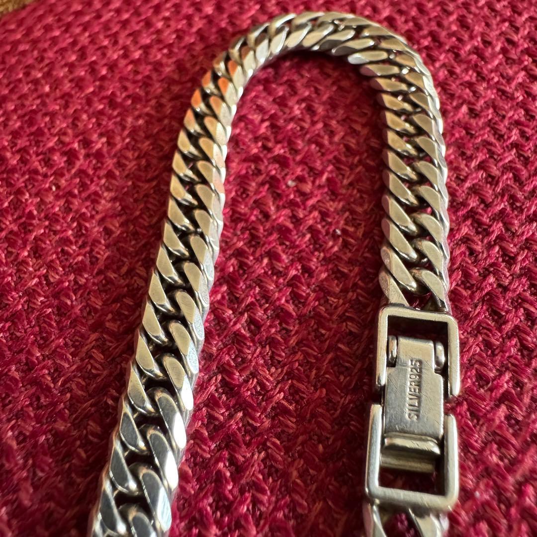 シルバー925 喜平ブレスレット❗️6面カット