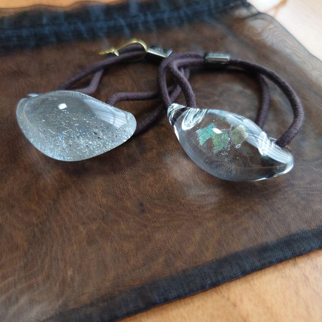 colette malouf ☆ クリア系グラスポニー♪ 2個セット♪