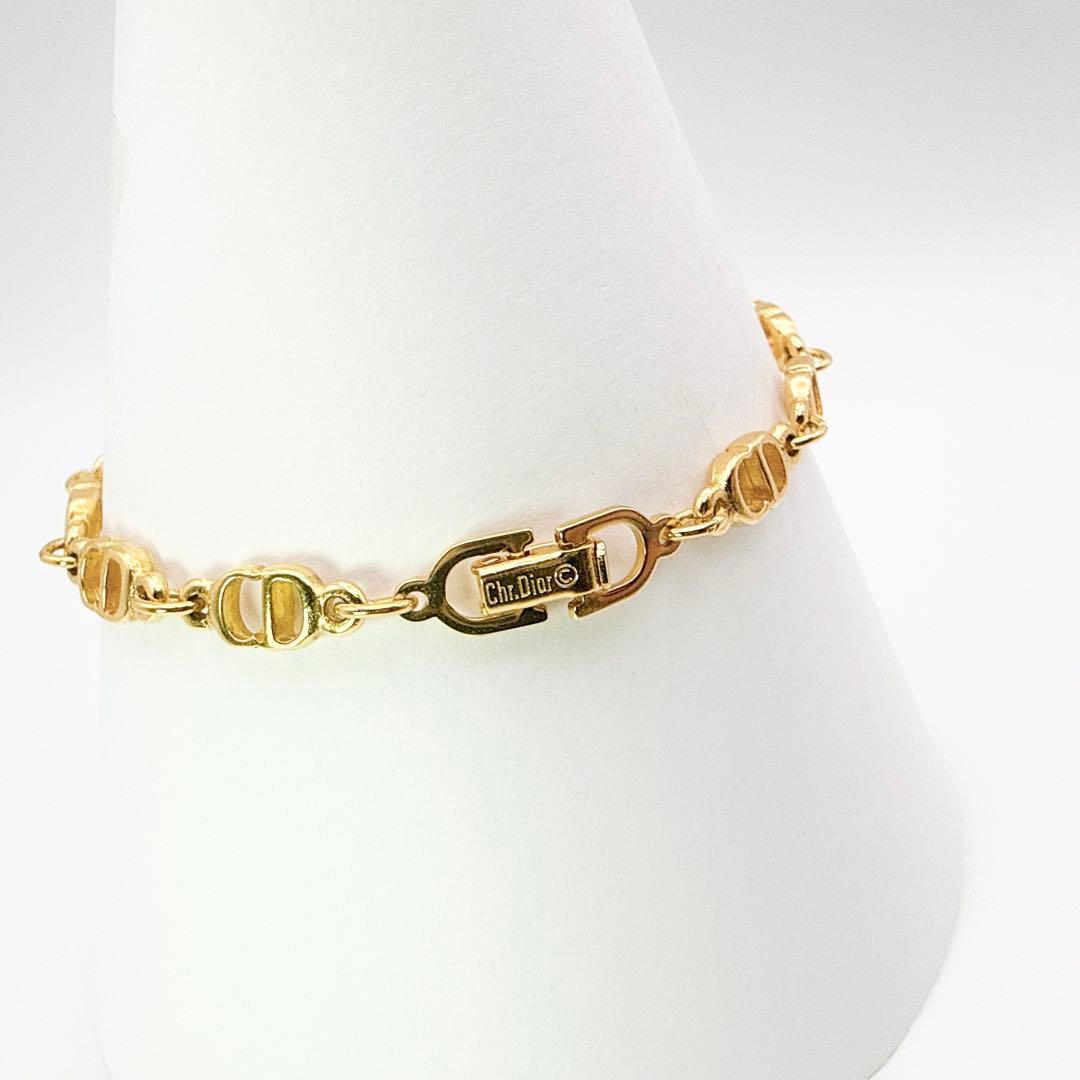 2503-1 極美品✨　Dior　ブレスレット　CD ロゴ　ゴールド　希少　刻印