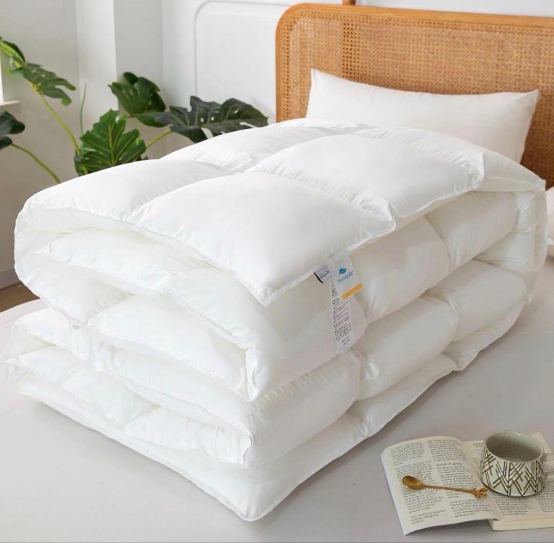 2個セット✨洗える羽毛布団 シングル150×210 抗菌防ダニ　軽量　暖か