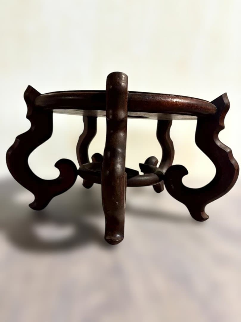 大型木製花瓶台　華台　花台　レトロ　高卓　飾り台