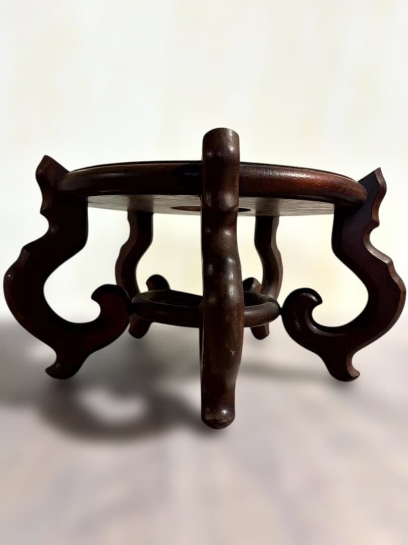 大型木製花瓶台　華台　花台　レトロ　高卓　飾り台