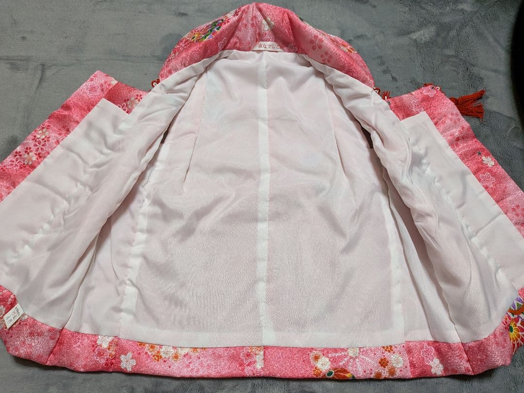 七五三 伝統的衣装 ピンク 花柄