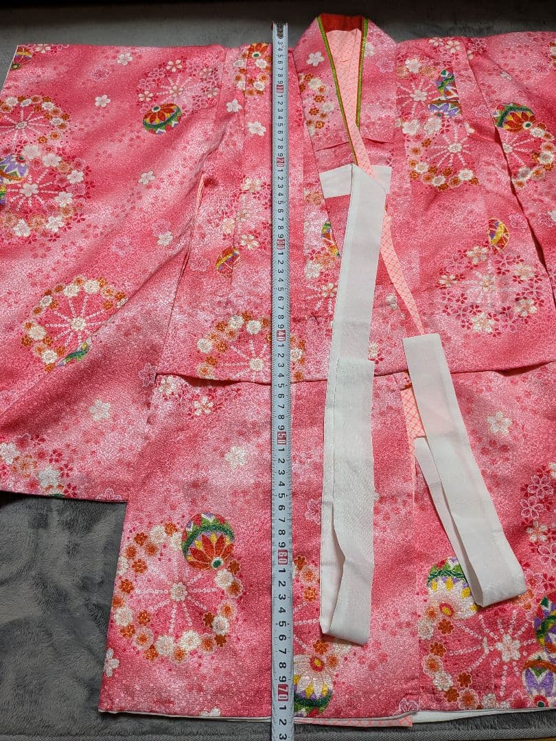 七五三 伝統的衣装 ピンク 花柄