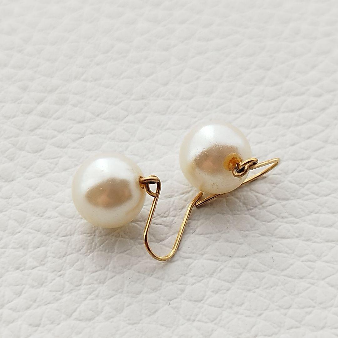 本真珠　パール　ピアス　8mm　K18ゴールドフック