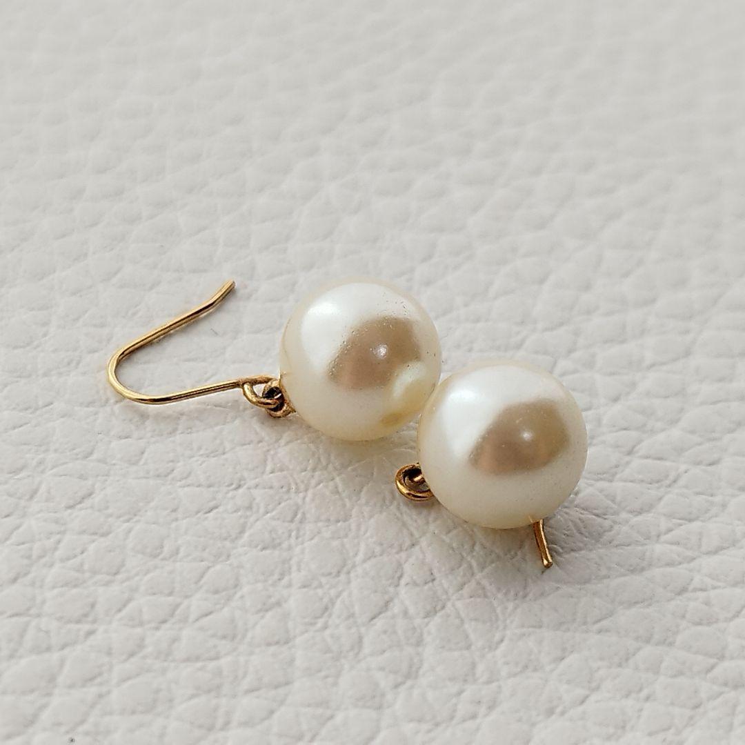 本真珠　パール　ピアス　8mm　K18ゴールドフック