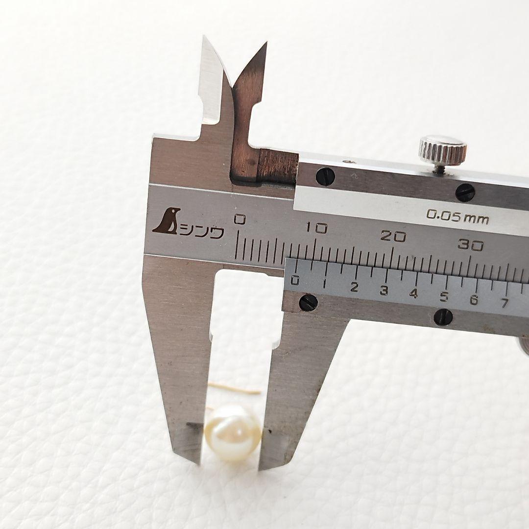 本真珠　パール　ピアス　8mm　K18ゴールドフック