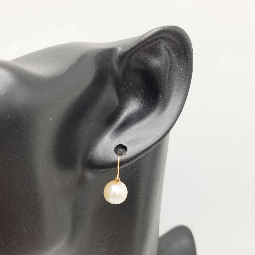 本真珠　パール　ピアス　8mm　K18ゴールドフック