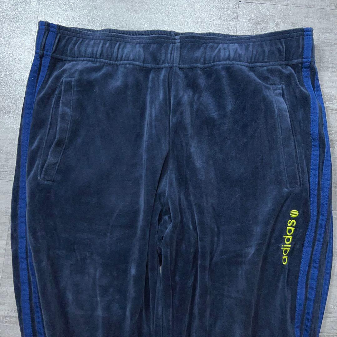 美品 y2k Adidas ベロア ジャージ 上下 トラックジャケット セットL