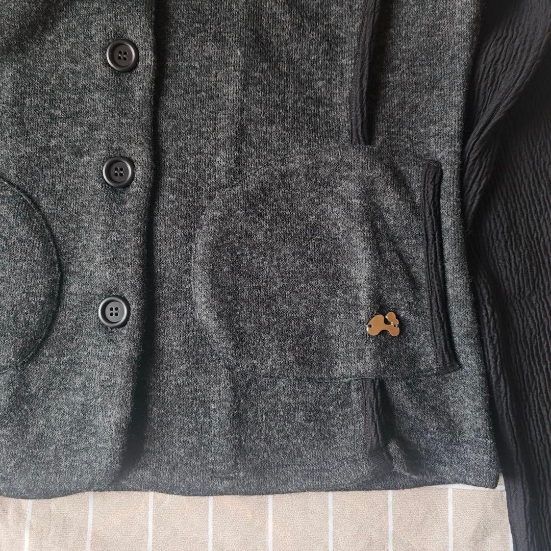 hugyourskin ニットジャケット グレー 人気