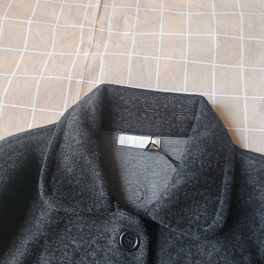 hugyourskin ニットジャケット グレー 人気