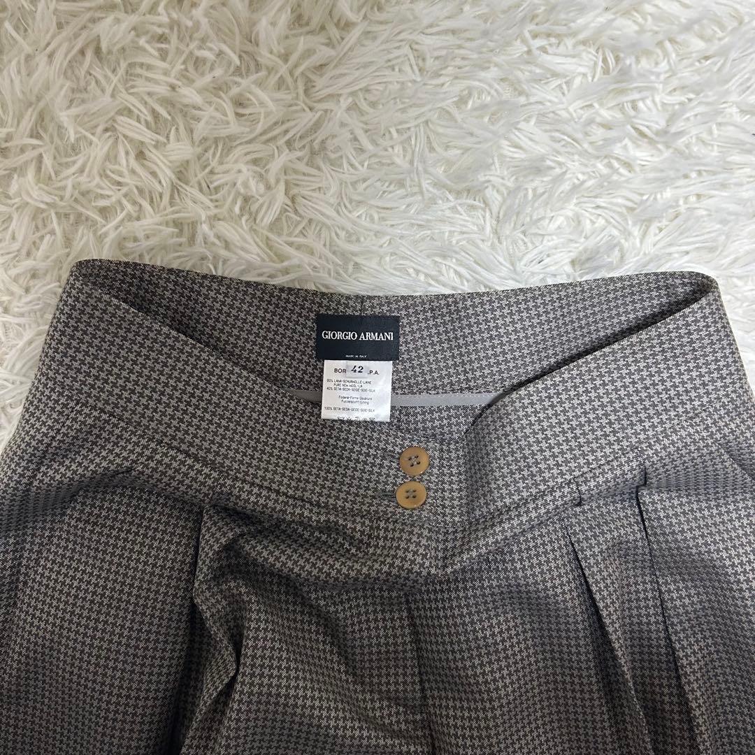 美品✨ジョルジオアルマーニ 42 LL ウールシルク ダブル セットアップ