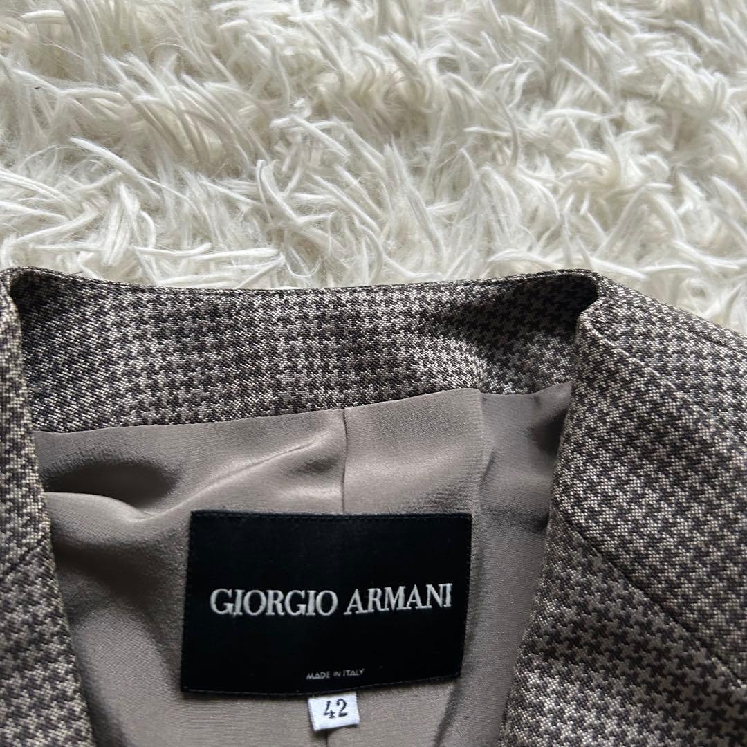 美品✨ジョルジオアルマーニ 42 LL ウールシルク ダブル セットアップ