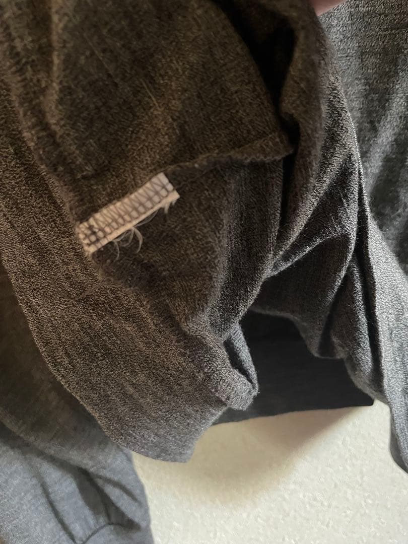 サマーウール長袖クルー　グレー