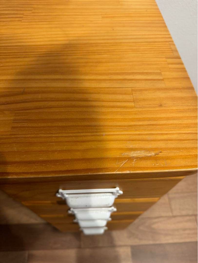 モモハウス デスク 両袖引き出し付き ホワイト×ナチュラル 幅122cm