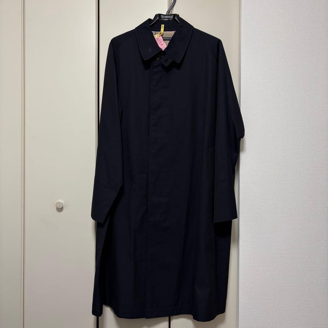 ANATOMICA シングルラグランコート ネイビー 50 クリーニング済