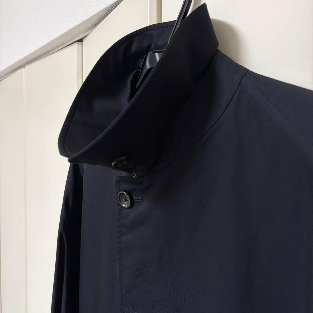 ANATOMICA シングルラグランコート ネイビー 50 クリーニング済