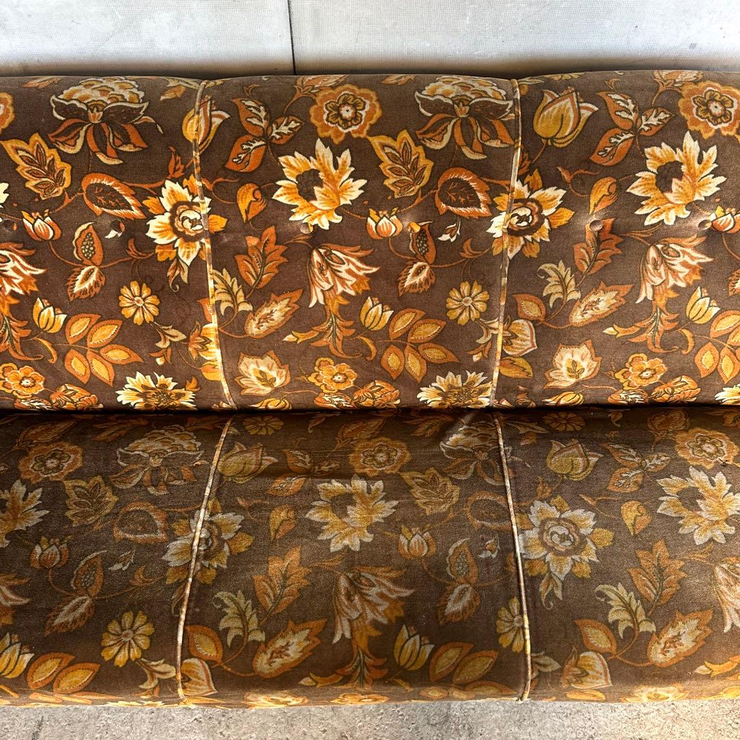 ꧁✿✿✿꧂金華山 ヴィンテージ 70s ミッドセンチュリー 3人掛けソファー