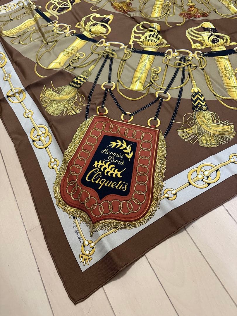 エルメス カレ90 クリックティス シルクスカーフ