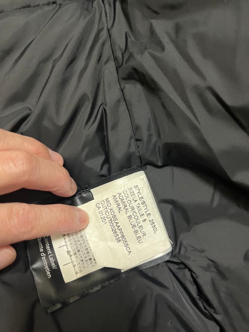 マキティです。 ダウン（ネイビー）Sサイズ