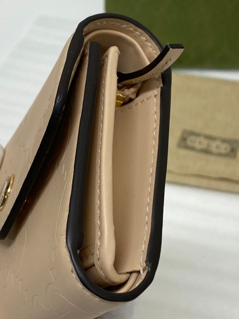 3-3204 GUCCI グッチ 3つ折り財布 GGロゴ ミディアム ウォレット