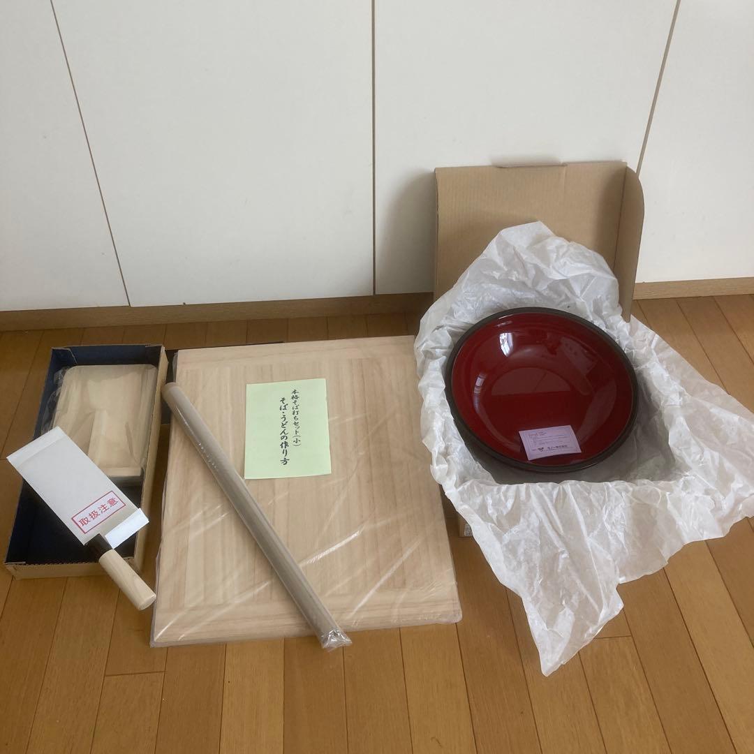 【新品/木曽工芸】 蕎麦打ちセット （2-3人用）