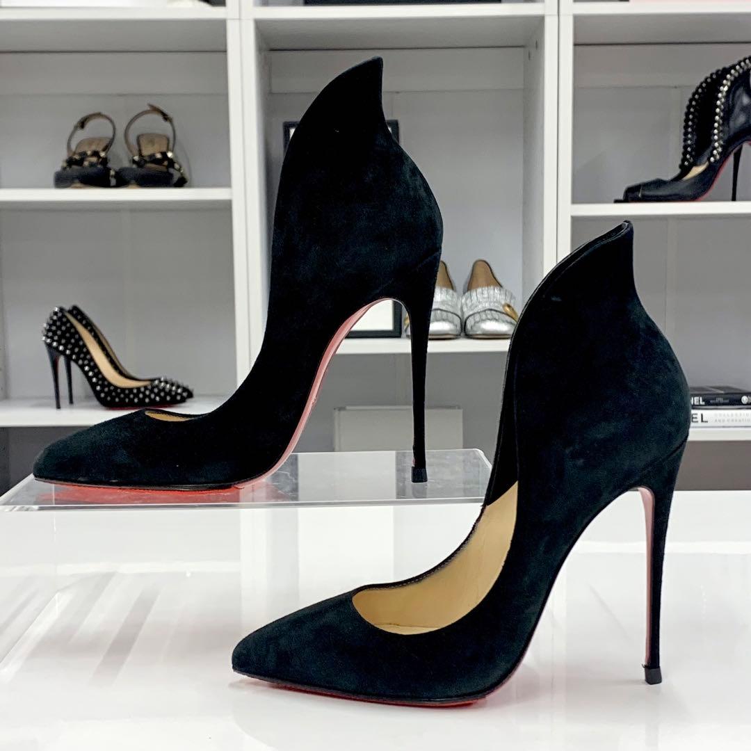 クリスチャンルブタン スエード パンプス ブラック